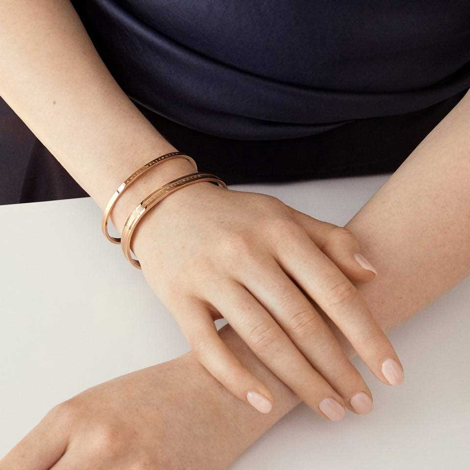 Стальной открытый браслет Daniel Wellington Elan-Bracelet-RG-M