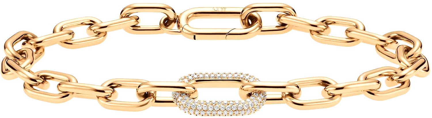 Стальной браслет Daniel Wellington Crystal-Link-Bracelet-G с кристаллами