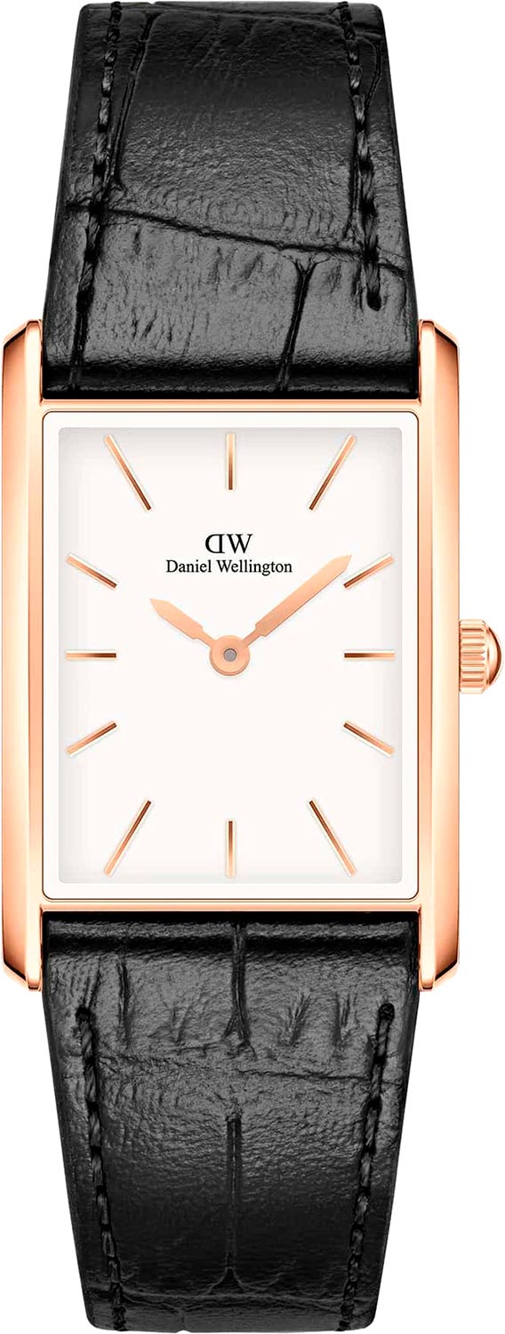 Наручные часы Daniel Wellington Bound 35x24 Black croc leather RG White