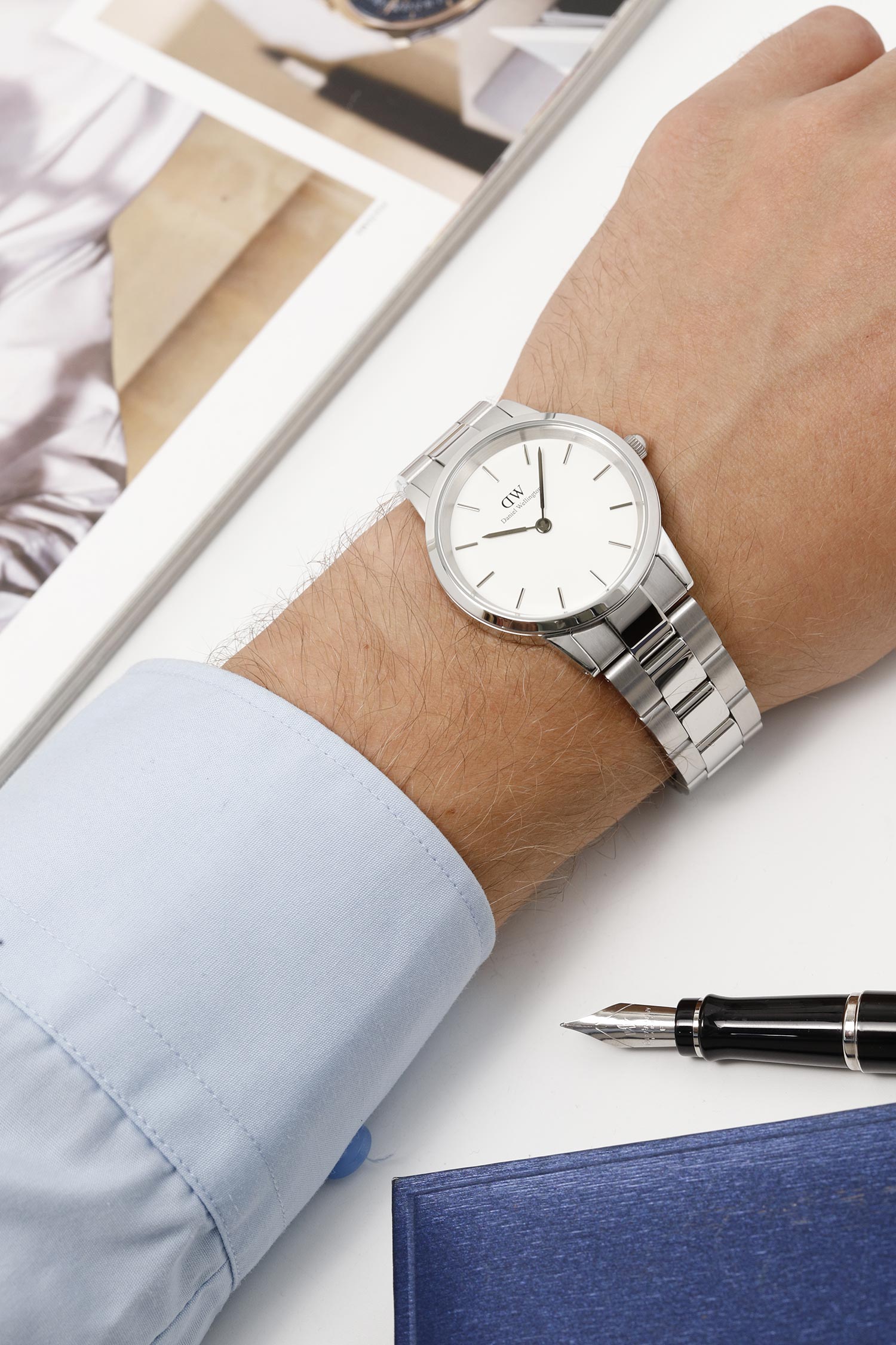 Наручные часы Daniel Wellington Iconic Link 36 S White