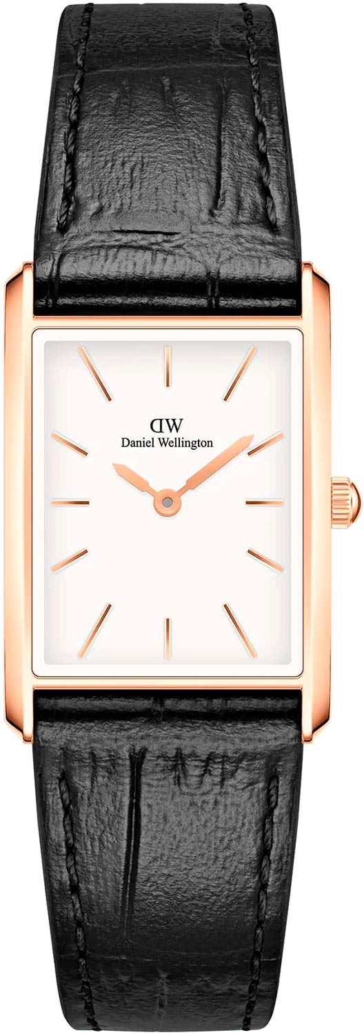 Наручные часы Daniel Wellington Bound 32x22 Black croc leather RG White