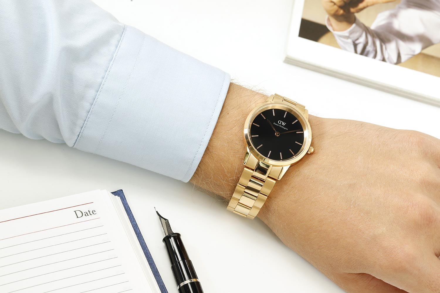Наручные часы Daniel Wellington Iconic Link 36 RG Black