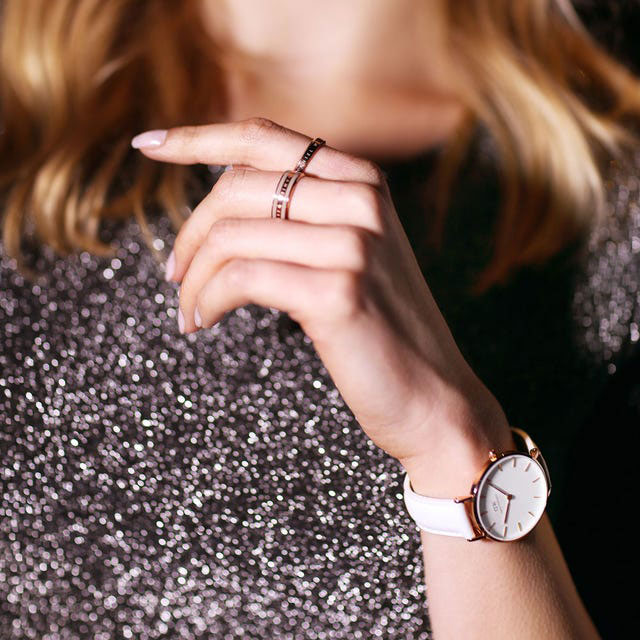 Стальное кольцо Daniel Wellington Classic-Ring-Desert-Sand-RG с эмалью