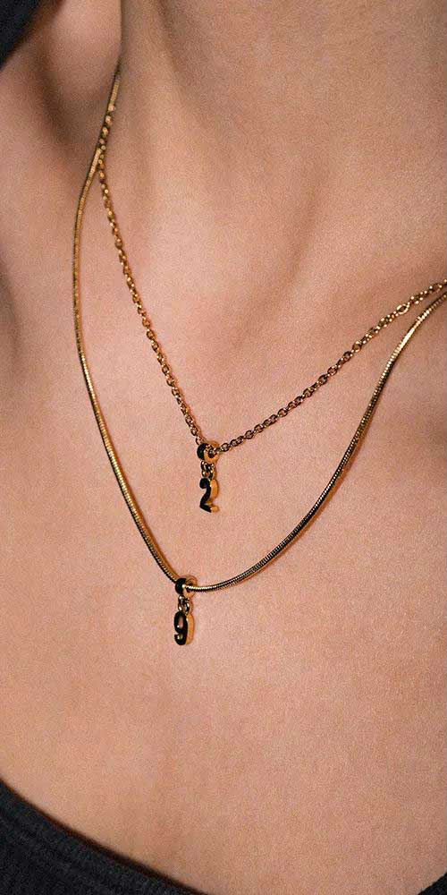 Стальная цепочка Daniel Wellington Charm-Snake-Necklace-G
