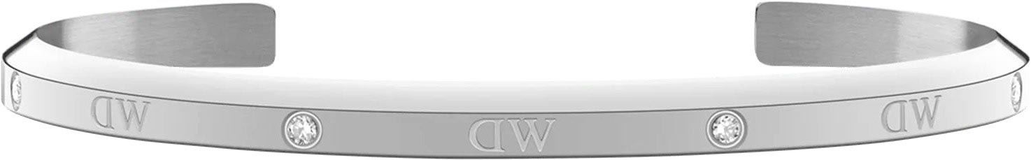 Стальной открытый браслет Daniel Wellington Classic-Lumine-Bracelet-S-Small с кристаллами