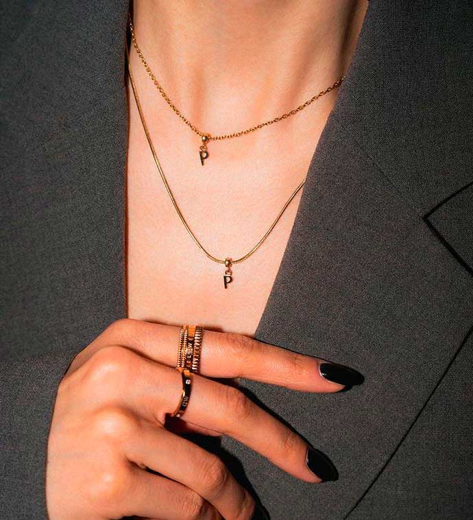 Стальная цепочка Daniel Wellington Charm-Snake-Necklace-RG