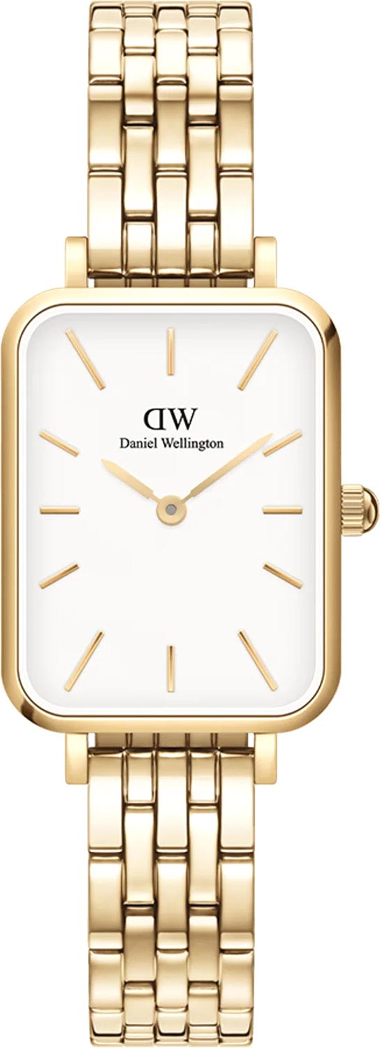 Наручные часы Daniel Wellington Quadro 20x26 5-Link G White