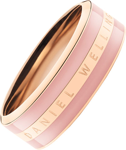 Стальное кольцо Daniel Wellington Classic-Ring-Dusty-Rose-RG с эмалью