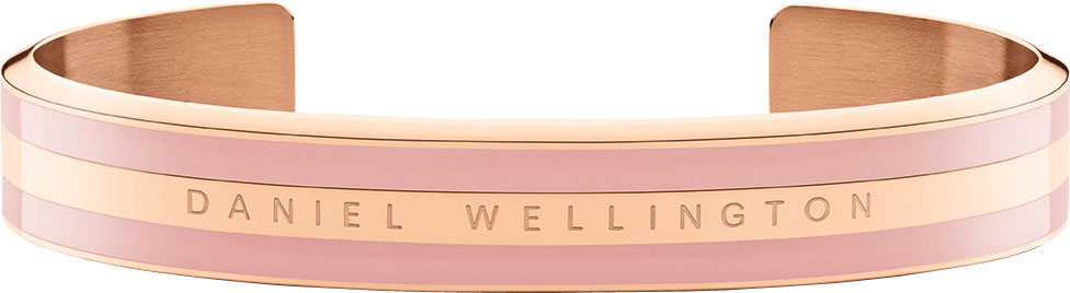 Стальной открытый браслет Daniel Wellington Classic-Bracelet-Dusty-Rose-RG-Medium с эмалью