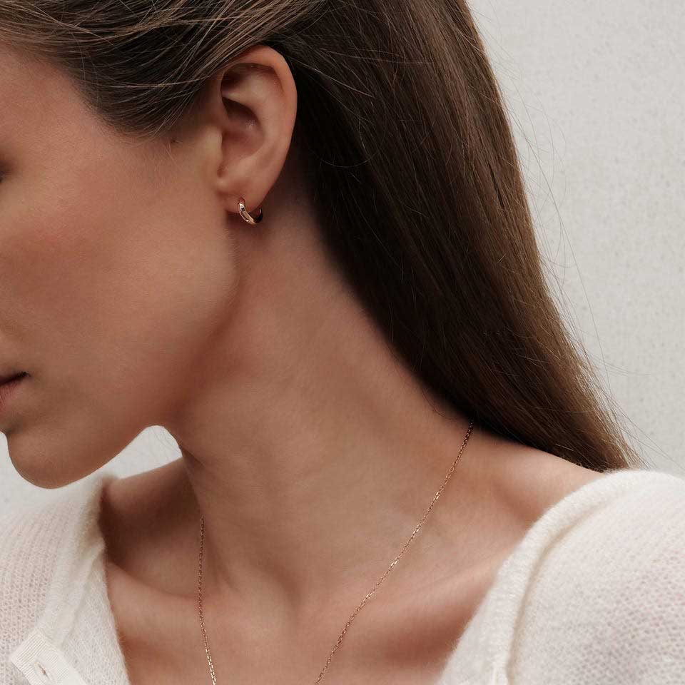 Стальные серьги полукольца Daniel Wellington Elan-Earrings-RG