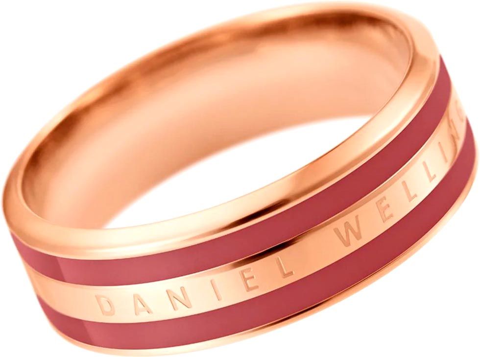 Стальное кольцо Daniel Wellington Emalie-Ring-Cherry-Blush-RG с эмалью