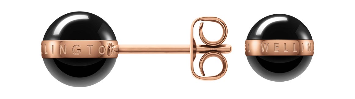 Серьги пусеты-гвоздики из керамики Daniel Wellington Aspiration-Earrings-Black-RG