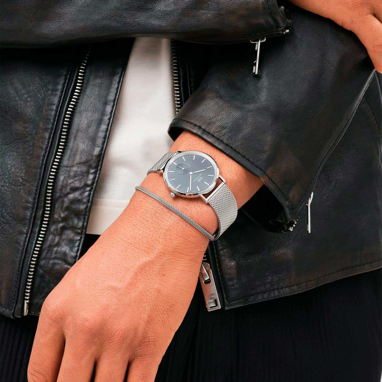 Мужской стальной браслет Daniel Wellington Mesh-Bracelet-2-8-S