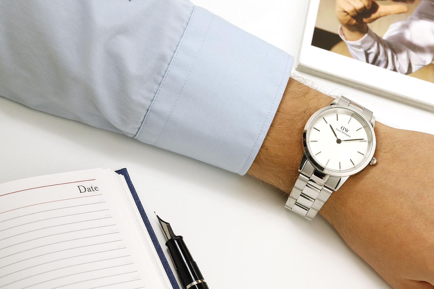 Наручные часы Daniel Wellington Iconic Link 40 S White