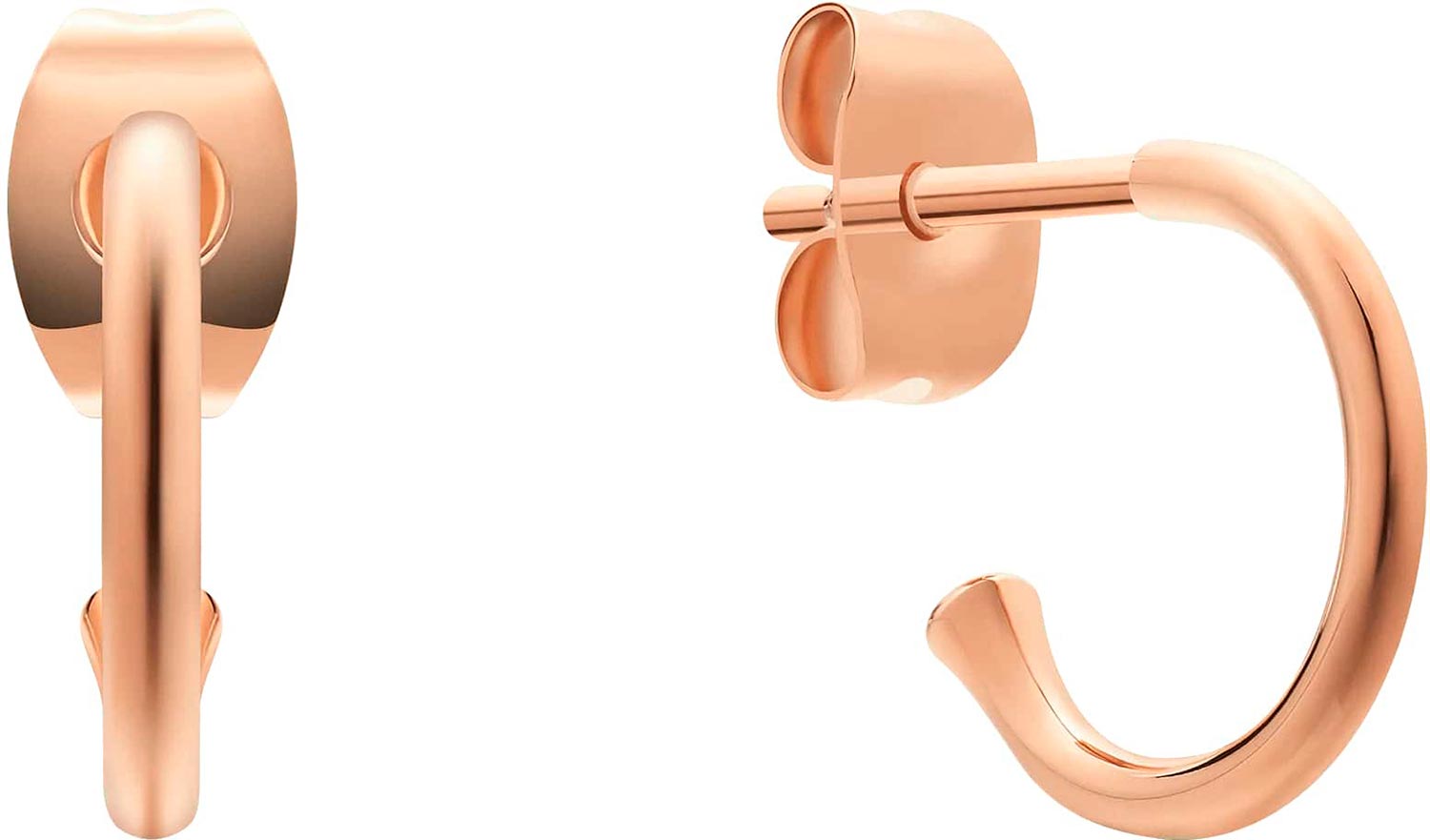 Стальные серьги полукольца Daniel Wellington Charms-Earrings-RG