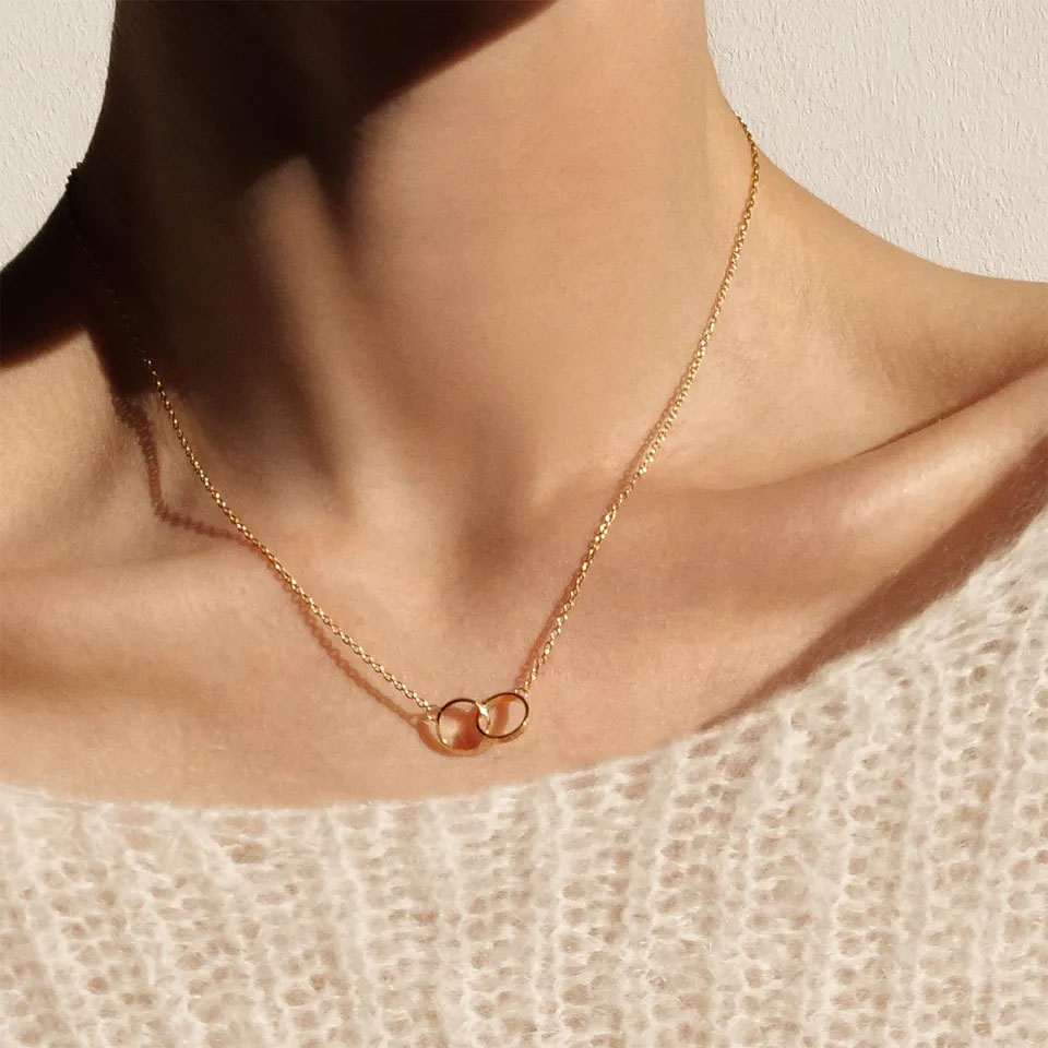 Стальные подвески на цепочке Daniel Wellington Elan-Unity-Necklace-RG