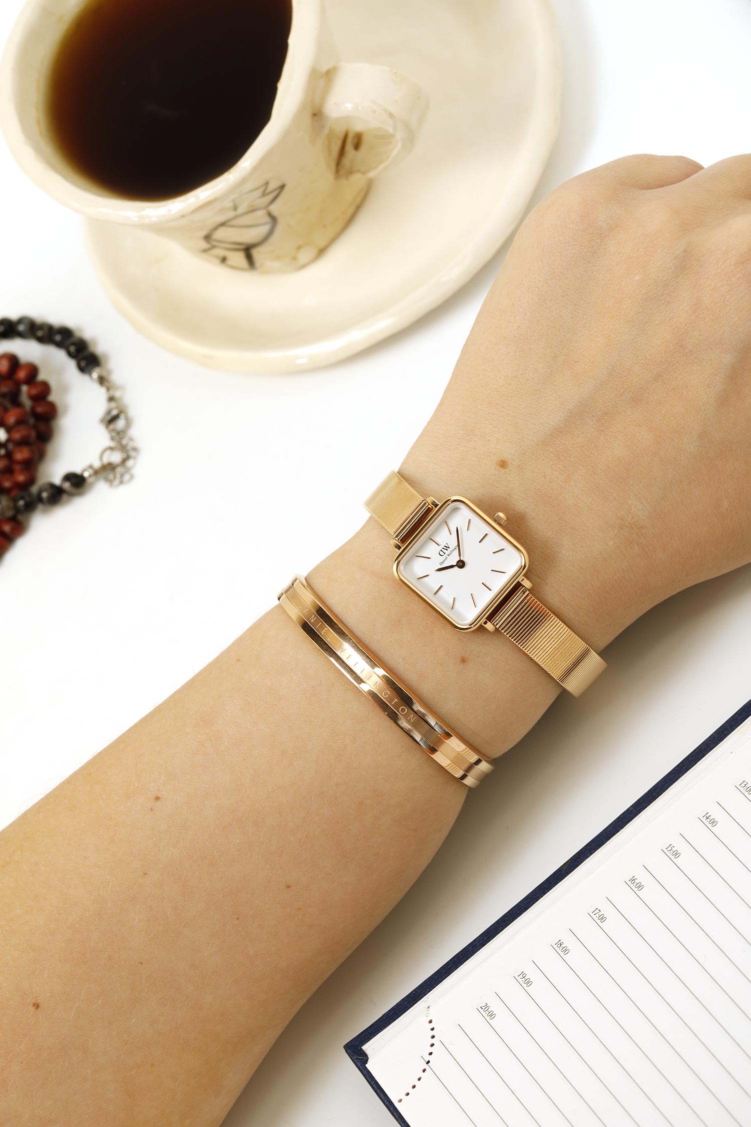 Наручные часы Daniel Wellington Quadro Studio 22x22 RG White